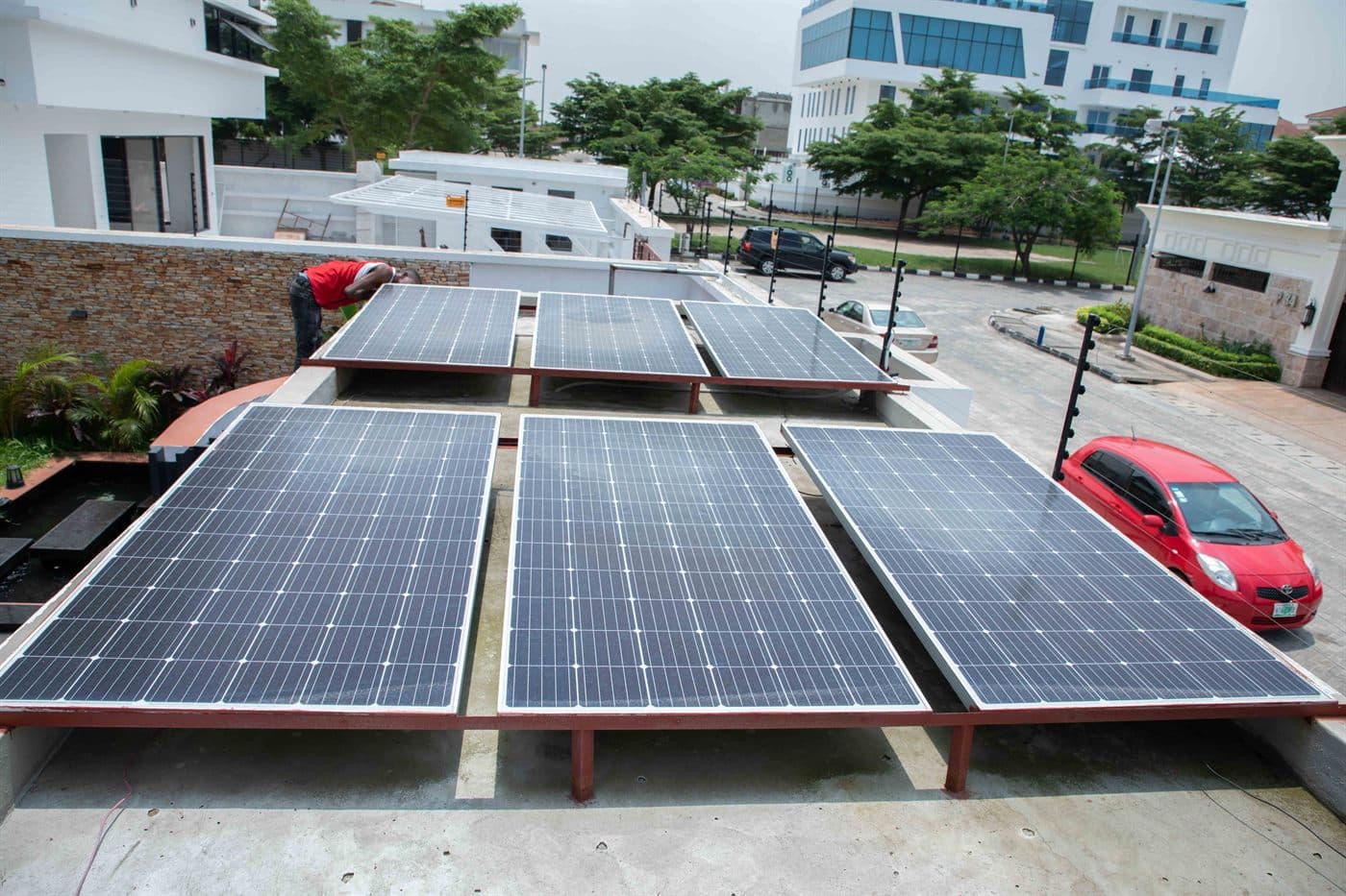 Rooftop array, residential solution, Banana Island, Lagos